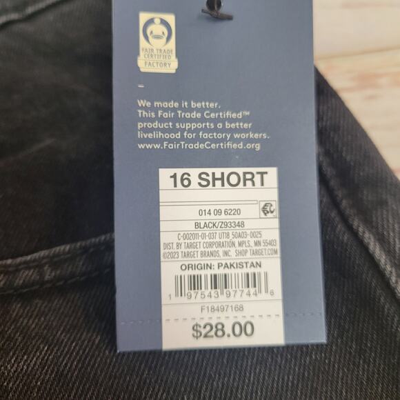 Women's High-Rise Flare Jeans - Universal Thread Black Wash 16 Short - Picture 9 of 9